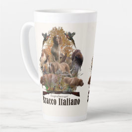 Taza De Café Latte Bracco italiano tapestry faux canvas impresión acr