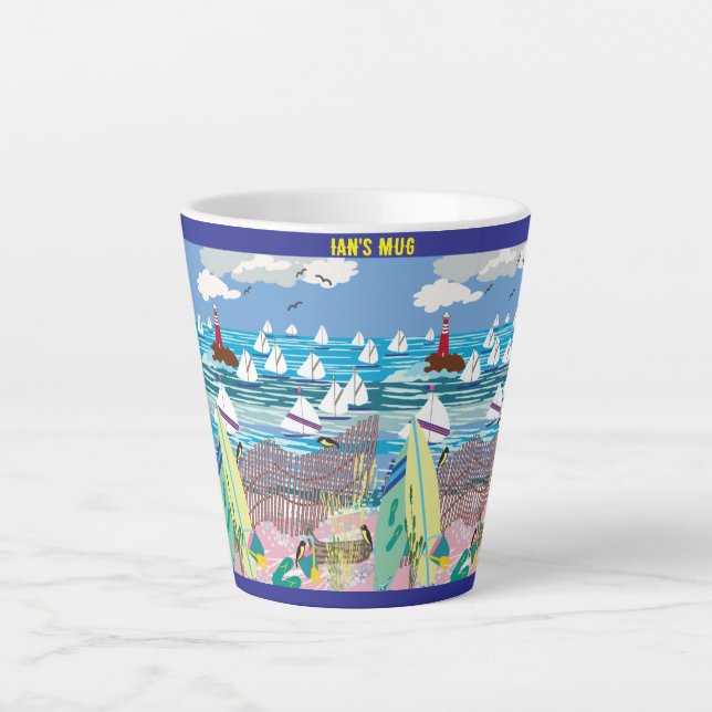 Taza De Café Latte Breezin de verano (Anverso)