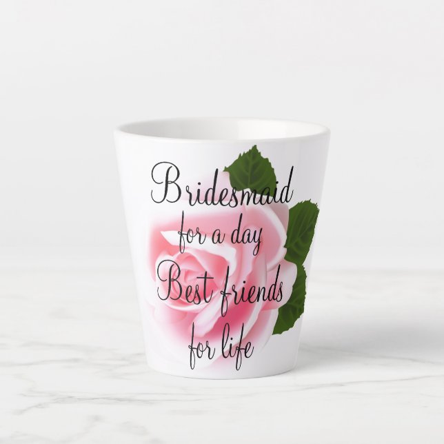 Taza De Café Latte Bridesmaid Latte Mug (Anverso)