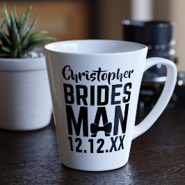 Taza De Café Latte Bridesman Wedding Favor Latte Coffee Mug