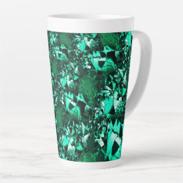 Taza De Café Latte Bright, relief-like green tones