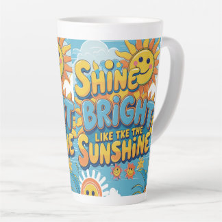 Taza De Café Latte Brilla con fuerza como la luz del sol
