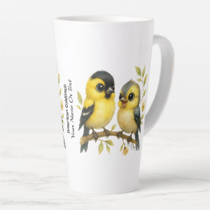 Taza De Café Latte Brillante Goldfinch