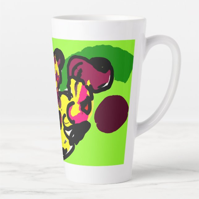 Taza De Café Latte Brillo de leopardo  (Derecha)