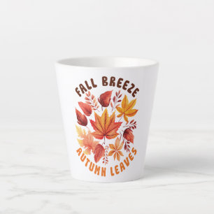 Taza De Café Latte Brisa de caída, hojas otoñales - Foliage caprichos