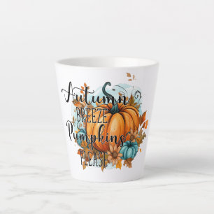 Taza De Café Latte Brisa otoñal, calabazas, por favor - Cosmoquetas b