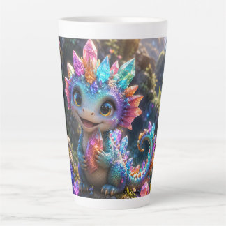 Taza De Café Latte Brote de Cristal – Arte de Fantasía de Dragón de C