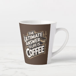 Taza De Café Latte Brown La respuesta definitiva es café Latte Mug