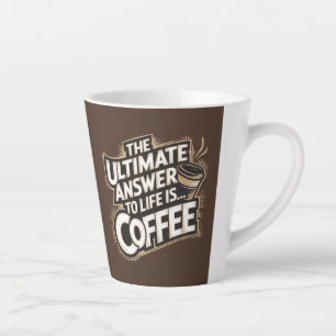 Taza De Café Latte Brown La respuesta definitiva es café Latte Mug