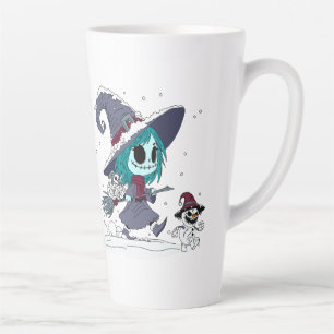 Taza De Café Latte Bruja de invierno suave