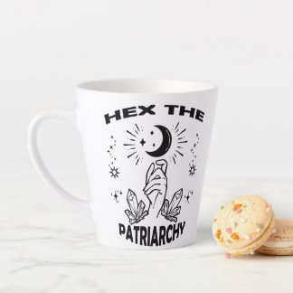 Taza De Café Latte Bruja feminista, hex el patriarcado