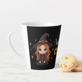 Taza De Café Latte Bruja malvada de Halloween | Spooky Adorable