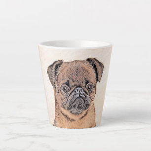 Taza De Café Latte Bruselas Griffon Smooth Painting Original Dog Art