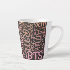Taza De Café Latte BTS wordcloud Mug