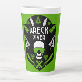 Taza De Café Latte Buceadores del mar de naufragios