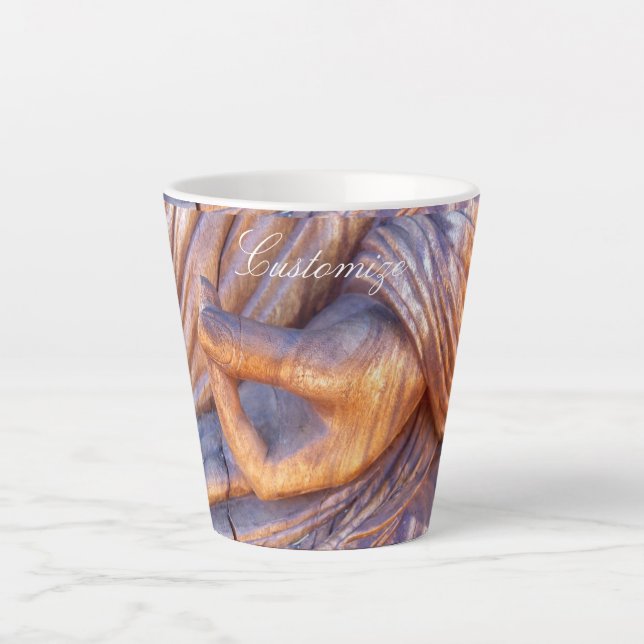 Taza De Café Latte Buddha Hand Mudra Thunder_Cove (Anverso)
