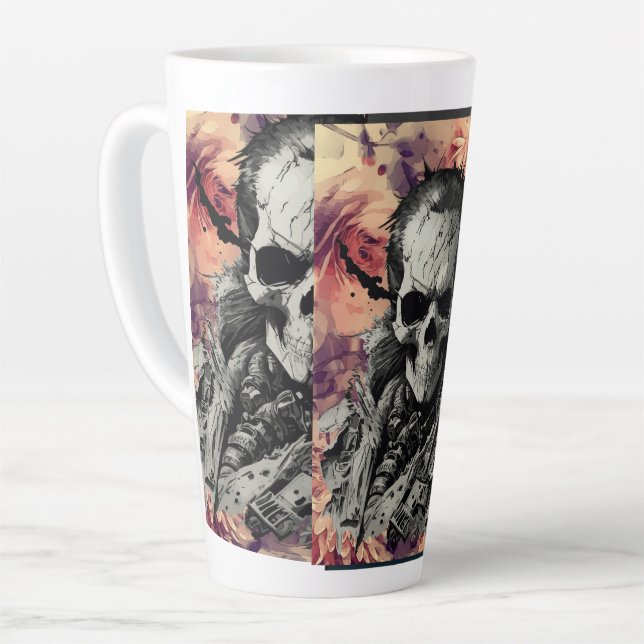 Taza De Café Latte buen arte. (Ángulo izquierdo)