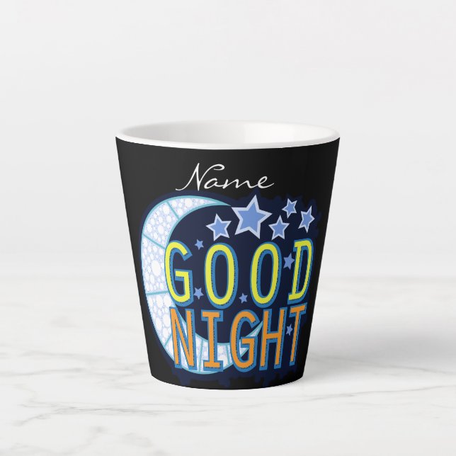 Taza De Café Latte Buenas noches Crescent Moon Thunder_Cove (Anverso)