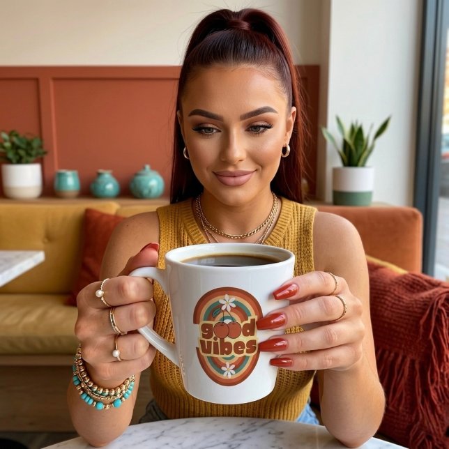 Taza De Café Latte Buenas Vibraciones (Subido por el creador)