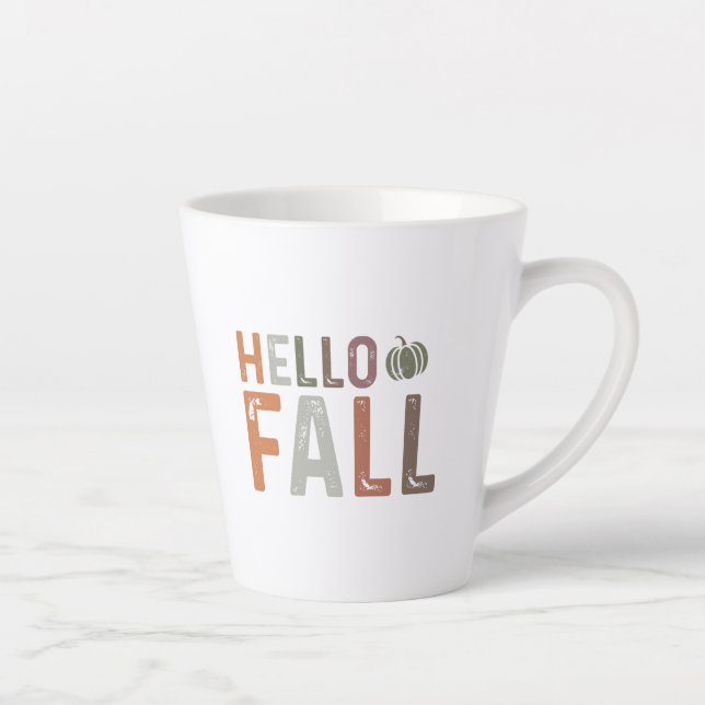 Taza De Café Latte Bueno, hola otoño (Derecha)