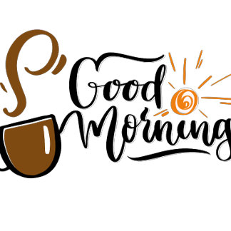 Taza De Café Latte Buenos días