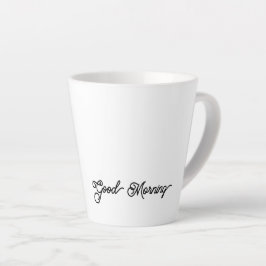 Taza De Café Latte Buenos días blancos y nevados