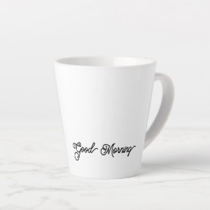 Taza De Café Latte Buenos días blancos y nevados