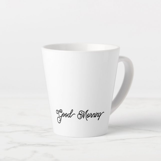 Taza De Café Latte Buenos días blancos y nevados (Ángulo derecho)