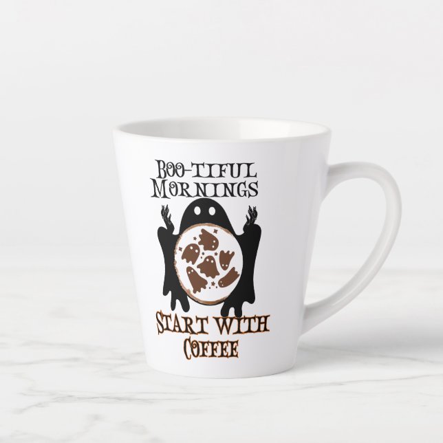 Taza De Café Latte Buenos días Comenzar con café.w (Derecha)