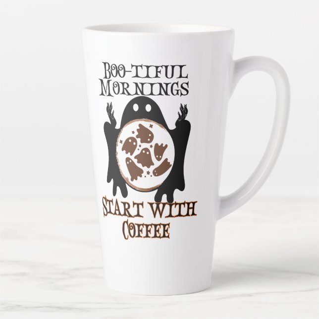 Taza De Café Latte Buenos días Comenzar con café.w (Derecha)