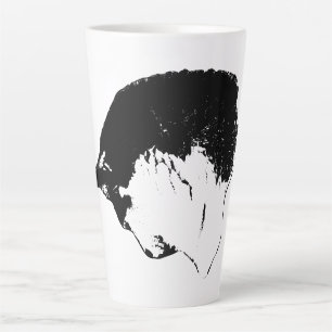 Taza De Café Latte Buenos días, compañía silenciosa
