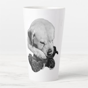 Taza De Café Latte Buenos días con mi juguete