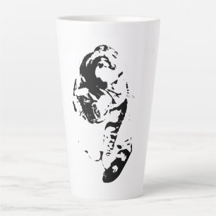 Taza De Café Latte Buenos días, gato arrogante