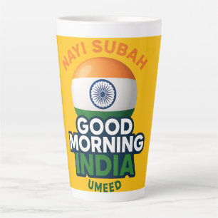 Taza De Café Latte Buenos Días India, Nayi Subah, Umeed