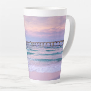 Taza De Café Latte Buenos días Navarre Beach Pier
