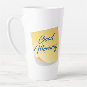Taza De Café Latte Buenos días nota amarilla café tazón