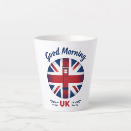 Taza De Café Latte Buenos días Reino Unido - Union Jack & London Phon