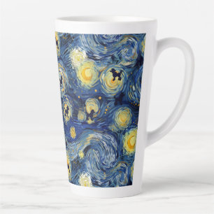 Taza De Café Latte Bufanda para perro con estampado de caniche lindo