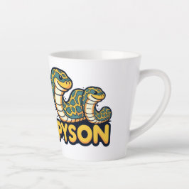 Taza De Café Latte Bug python y un pequeño piton