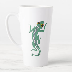 Taza De Café Latte Buggi Green Lizard Artistic Clipart-27847