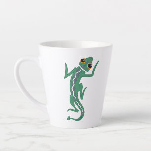 Taza De Café Latte Buggi Green Lizard Artistic Clipart-27847