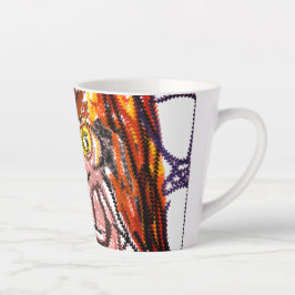 Taza De Café Latte Búho alegría otoñal