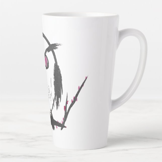 Taza De Café Latte Búho chino (Derecha)