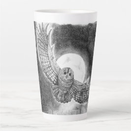 Taza De Café Latte Búho en vuelo