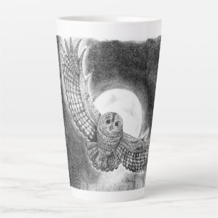 Taza De Café Latte Búho en vuelo