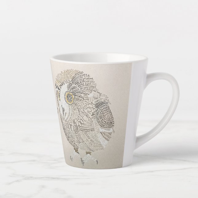 Taza De Café Latte Búho latte mug (Derecha)