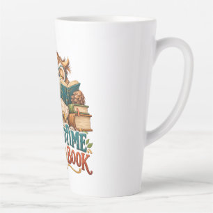 Taza De Café Latte Búho Lector Soñoliento – Humor para Amantes de los