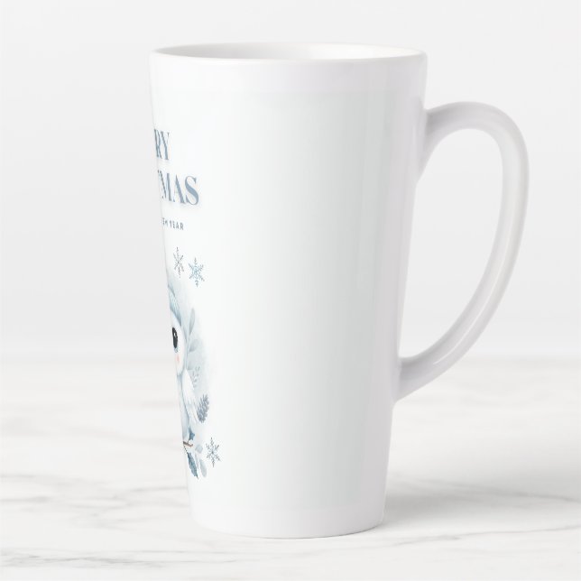 Taza De Café Latte Búho navideño (Derecha)