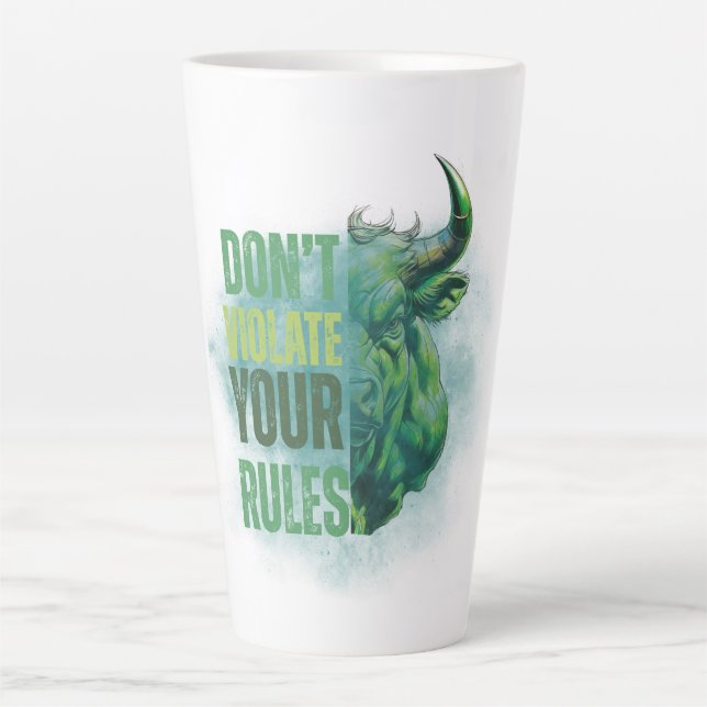 Taza De Café Latte Bull design | Reminder | Motivation (Anverso)
