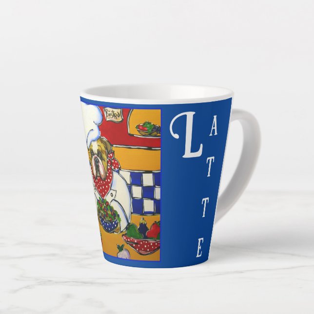 TAZA DE CAFÉ LATTE BULLDOG  (Ángulo derecho)